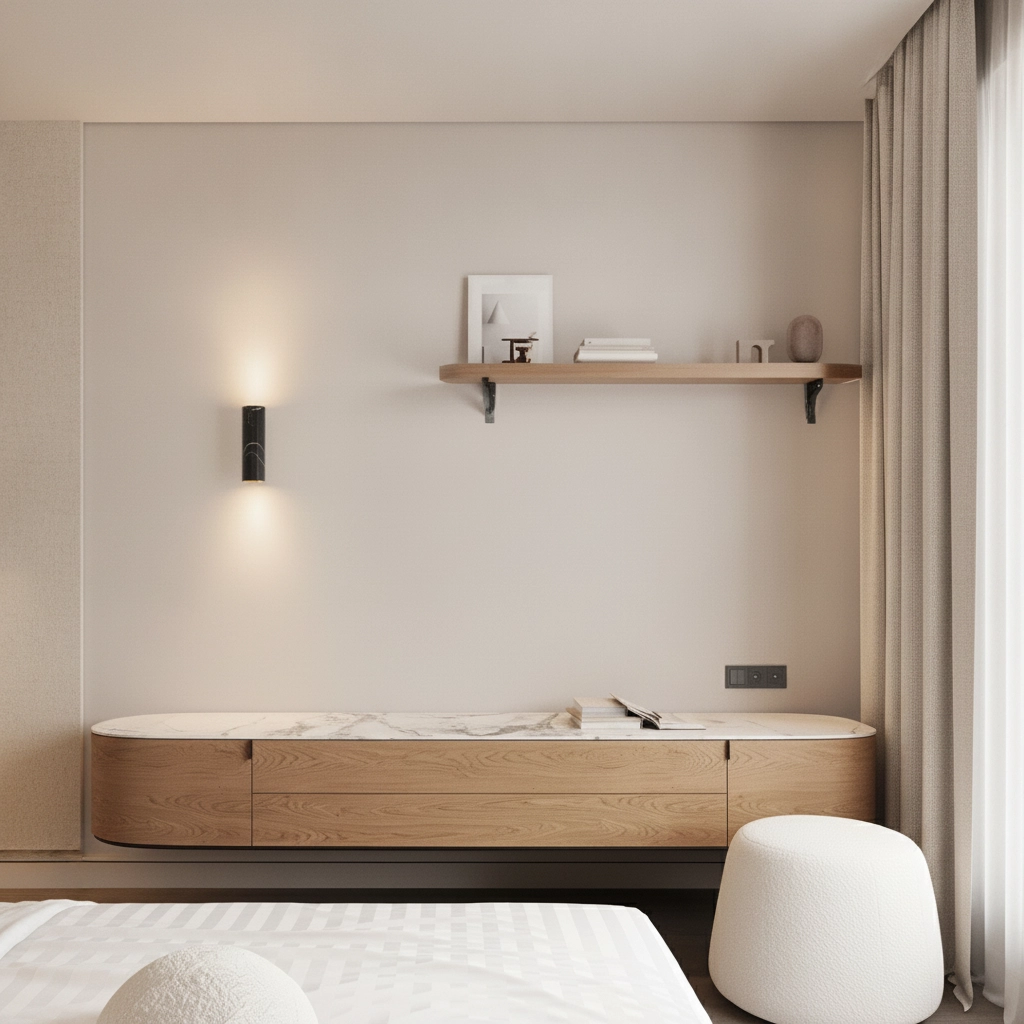 Design wandlamp Olvio zwart marmer