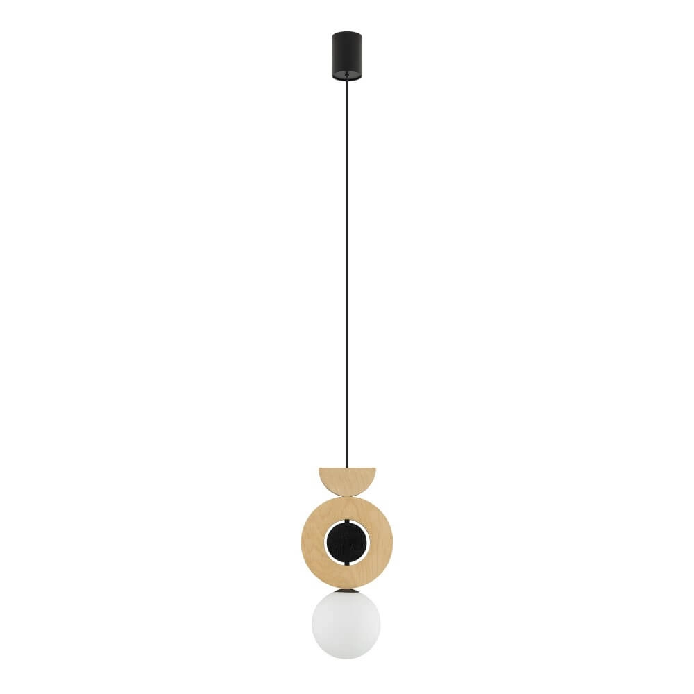 Design hanglamp Drops Wood B 1-lichts hout