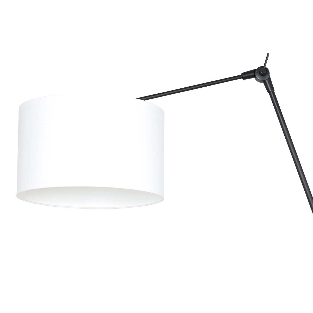 Wand Leeslamp Prestige Chic zwart met 30cm effen wit lampenkap Steinhauer 8712746145885