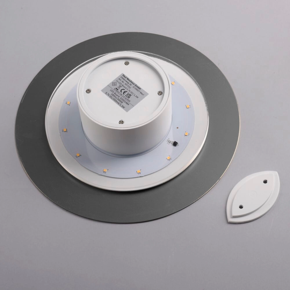 Design wandlamp Akku Puntua Ø 25cm grijs Paul Neuhaus 4012248372517