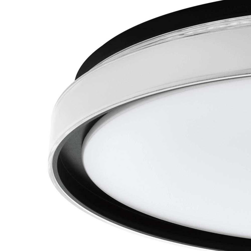 Zwarte plafondlamp Seluci Ø 49cm Eglo 9002759997816