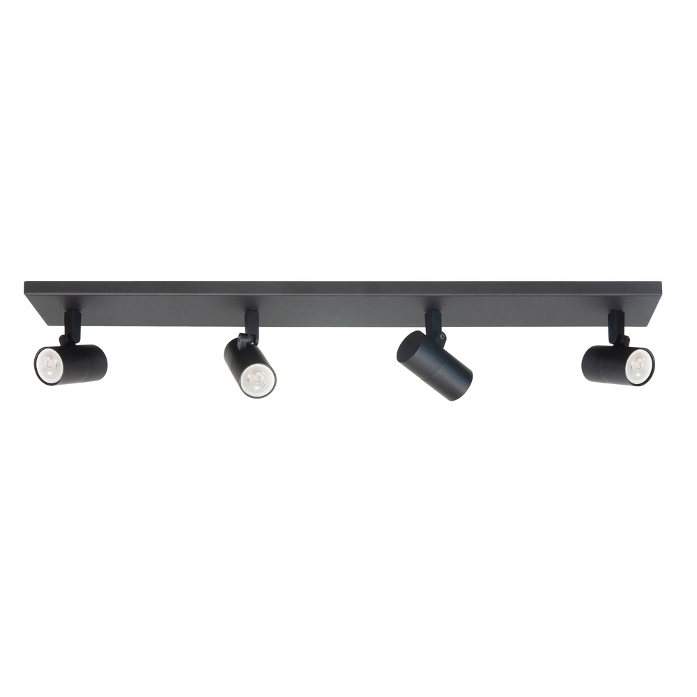 Zwarte opbouwspot Piccolo 4-lichts