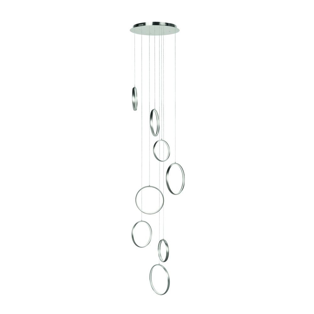 Design hanglamp Olympia nikkel 8 cirkels Design hanglamp Olympia nikkel 8 cirkels