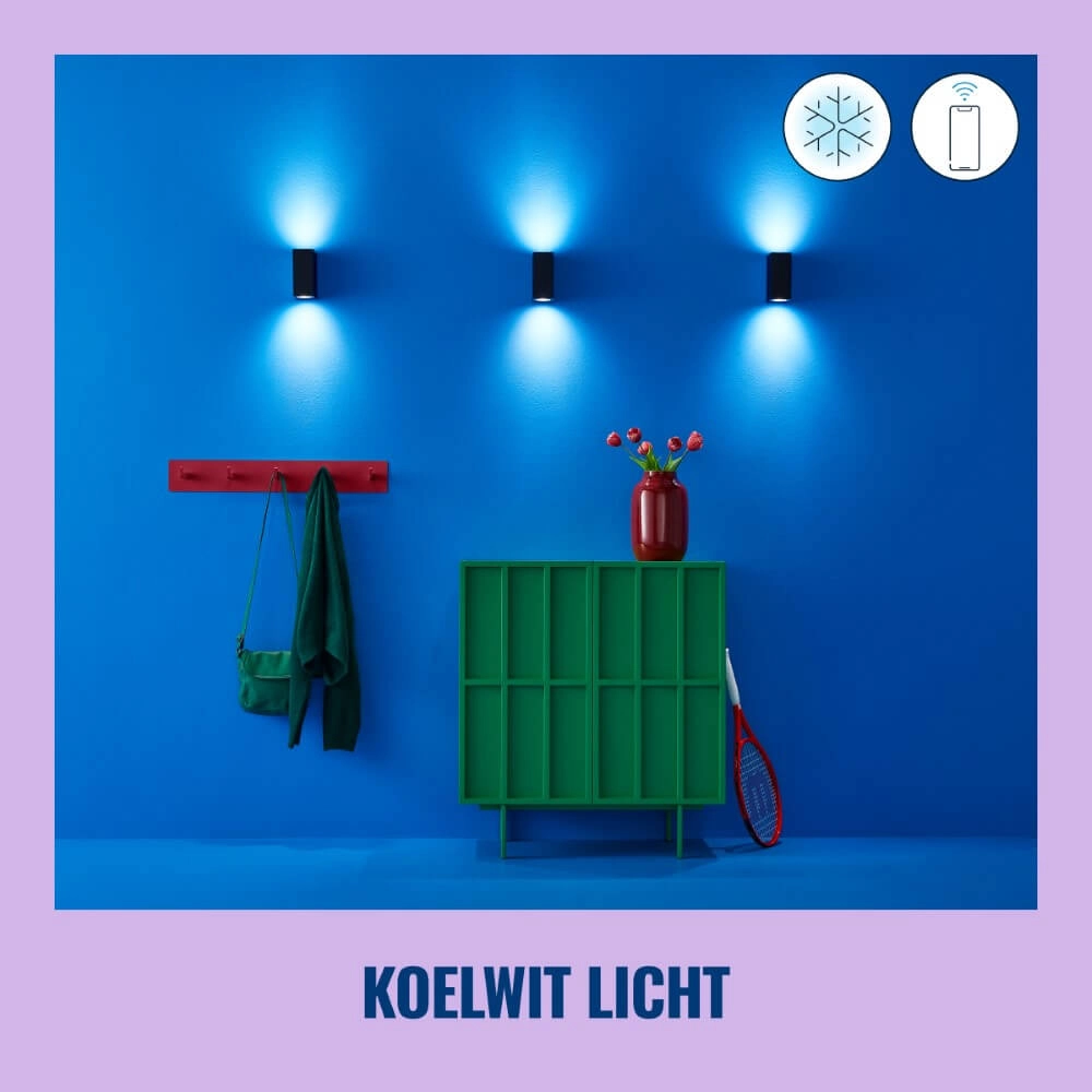 Wandspot Up and Down smart - zwart WiZ 8719514554610