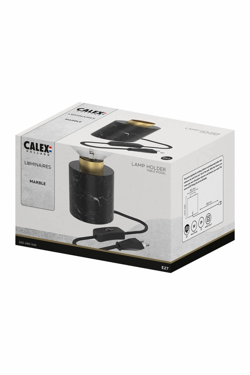 Marmer look tafellampje Marbler Rond Circle 8712879150824