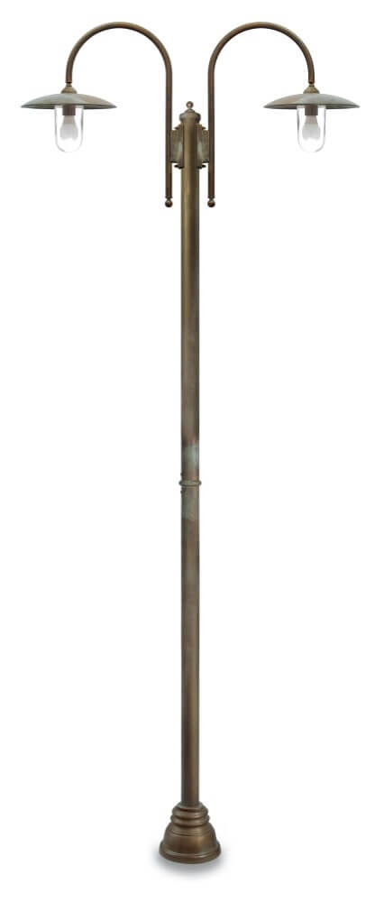 Staande lamp Transimeno L - verouderd messing 2-lichts Staande lamp Transimeno L - verouderd messing 2-lichts