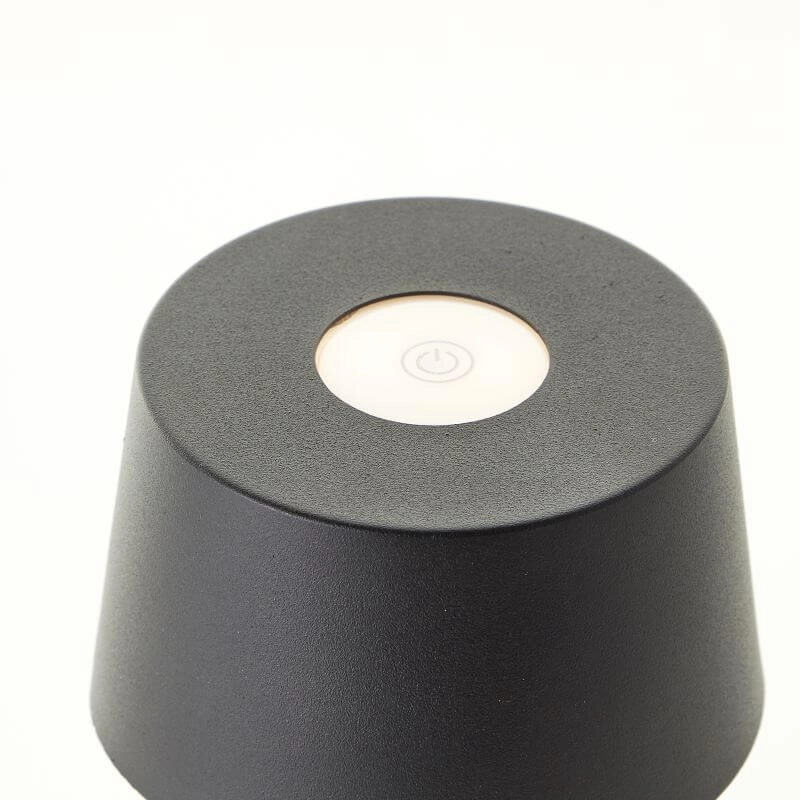 Oplaadbare tafellamp Jona zwart Brilliant 4004353449086