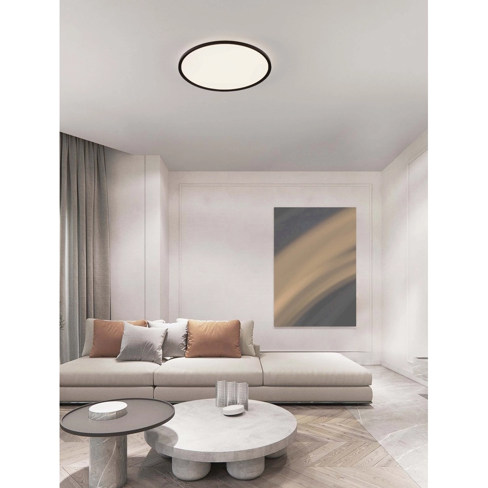 Plafonniere Aoton zwart Ø 60cm