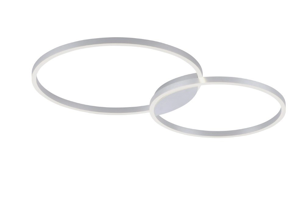 Design plafondlamp Q-Kate 2-rings 96cm grijs
