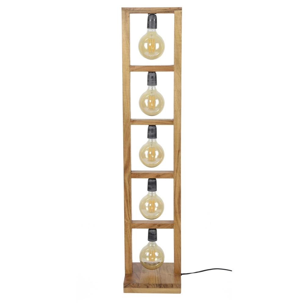 Houten vloerlamp Modulo 5x E27 - Massief acacia Lyora 8716803513013