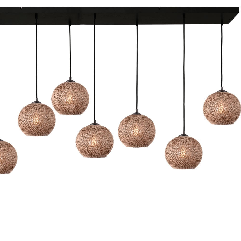 8-lichts hanglamp Corda rotan Ø 20cm Masterlight 8718121353715