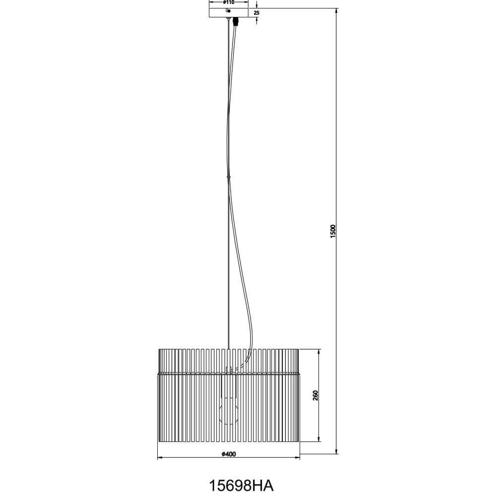 Zwarte hanglamp Gorley met amberglas Ø 40cm Globo 9007371465996