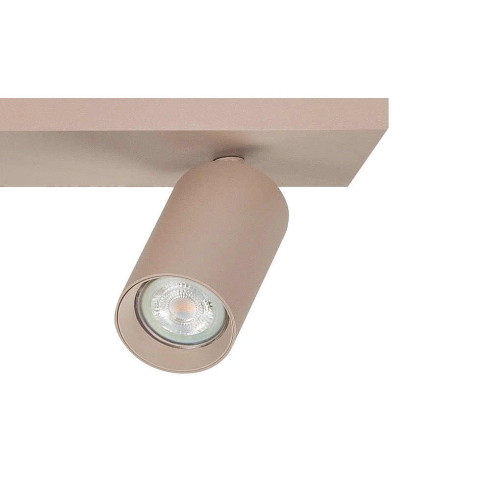 Opbouwspot Mila 4-lichts recht zand bruin Highlight 8718379050473