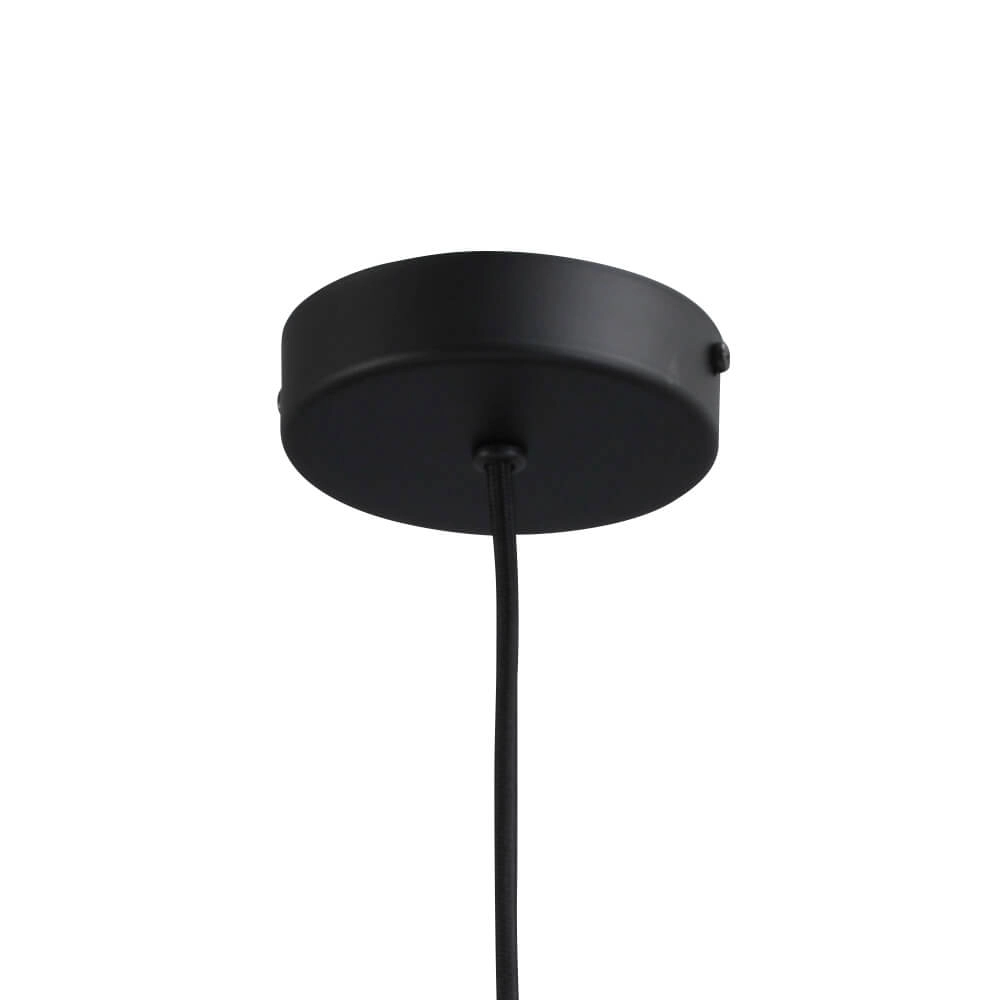 Hanglamp zwart Porto met Jagger red glas - Ø 19cm Masterlight 8718121269337