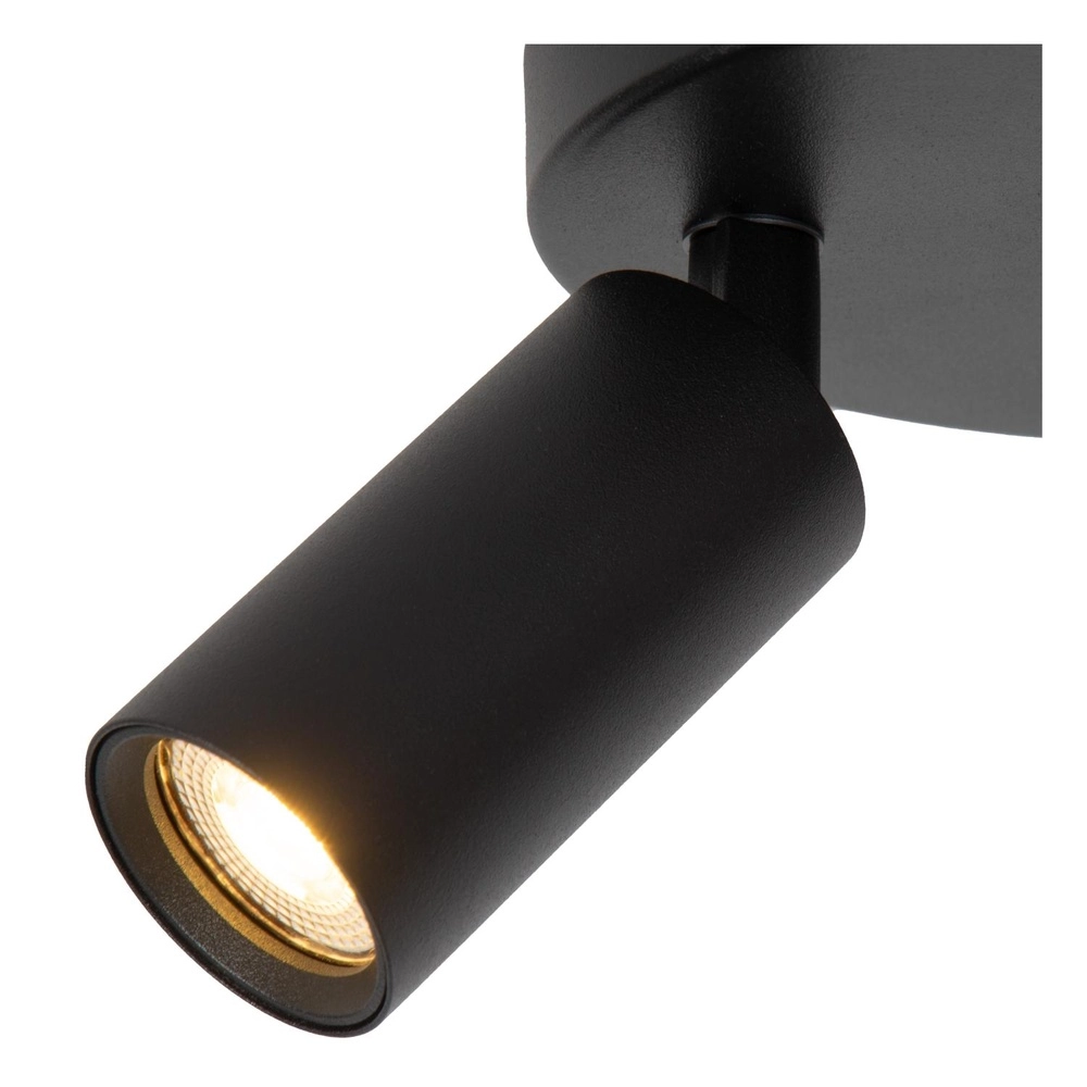 Plafondspot Ritmo mini GU10 3-lichts zwart Lucide 5411212094001