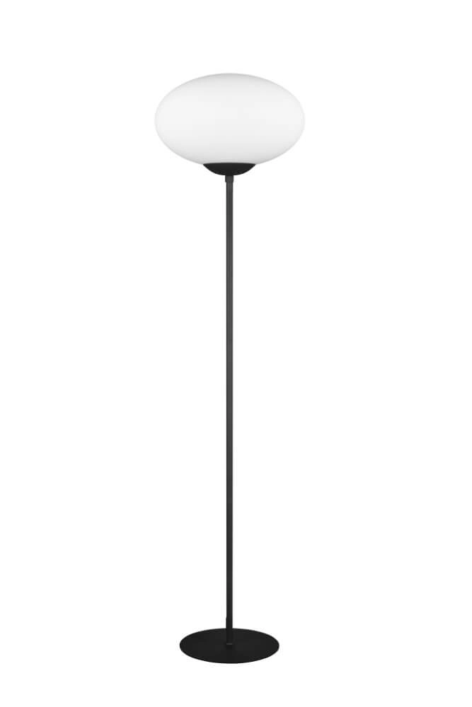 Vloerlamp Fomento Ø 40cm - zwart met wit glas Trio 4017807616149