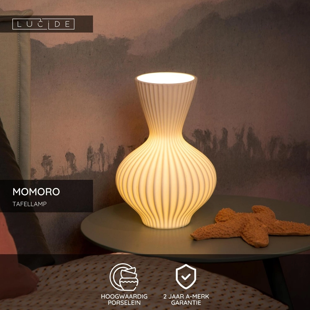 Tafellamp vaas Momoro wit Lucide 5411212134509