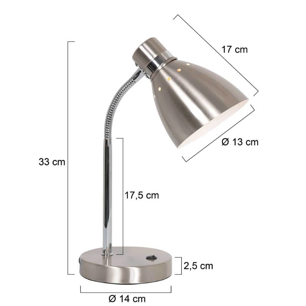 RVS bureaulamp Spring Steinhauer 8712746161397