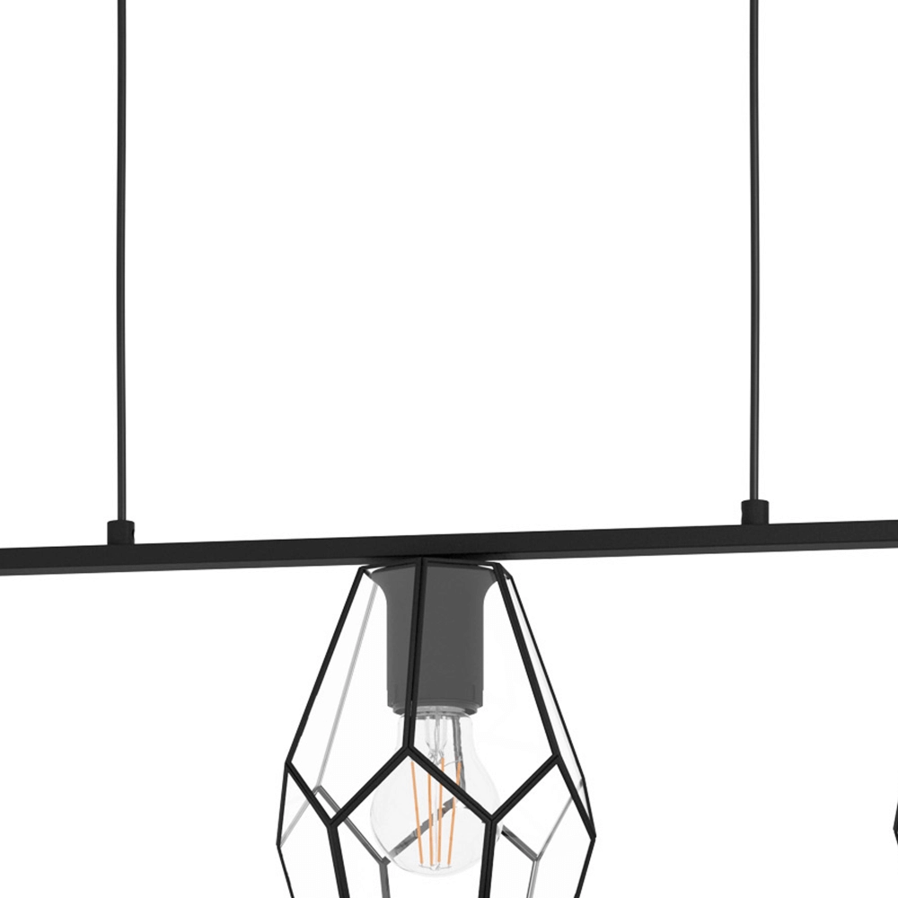 Eetkamer hanglamp Mardyke zwart met glas Eglo 9002759436445