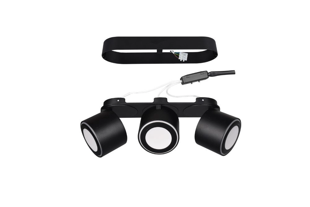 Zwarte led spot Taurus 3-lichts Trio 4017807473698