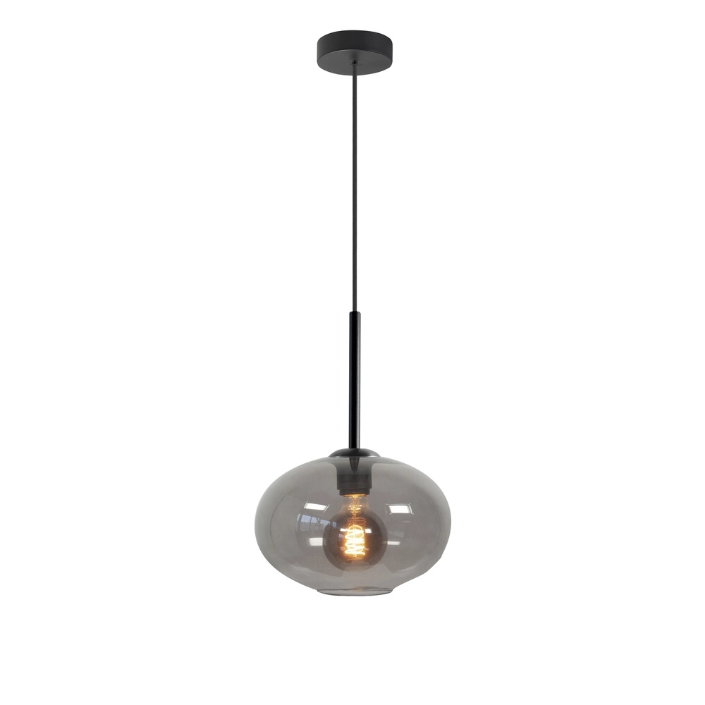 Hanglamp Bellini zwart met smoke glas Ø 26cm