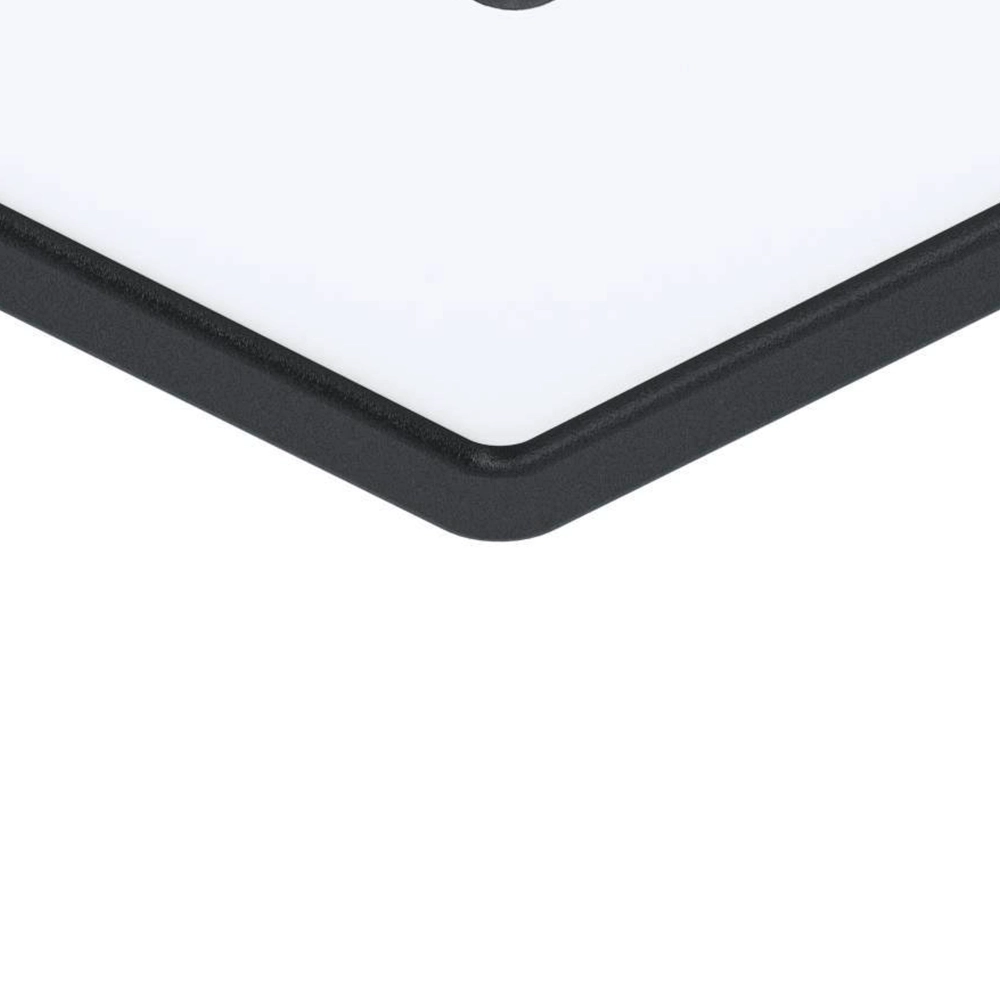 Vierkante plafondlamp Iphias 2 IP44 zwart Eglo 9008606232611