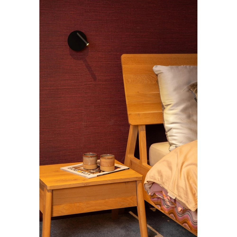 Magnetisch wandlampje Jolijn oplaadbaar zwart bedlampje Lucide 5411212771353
