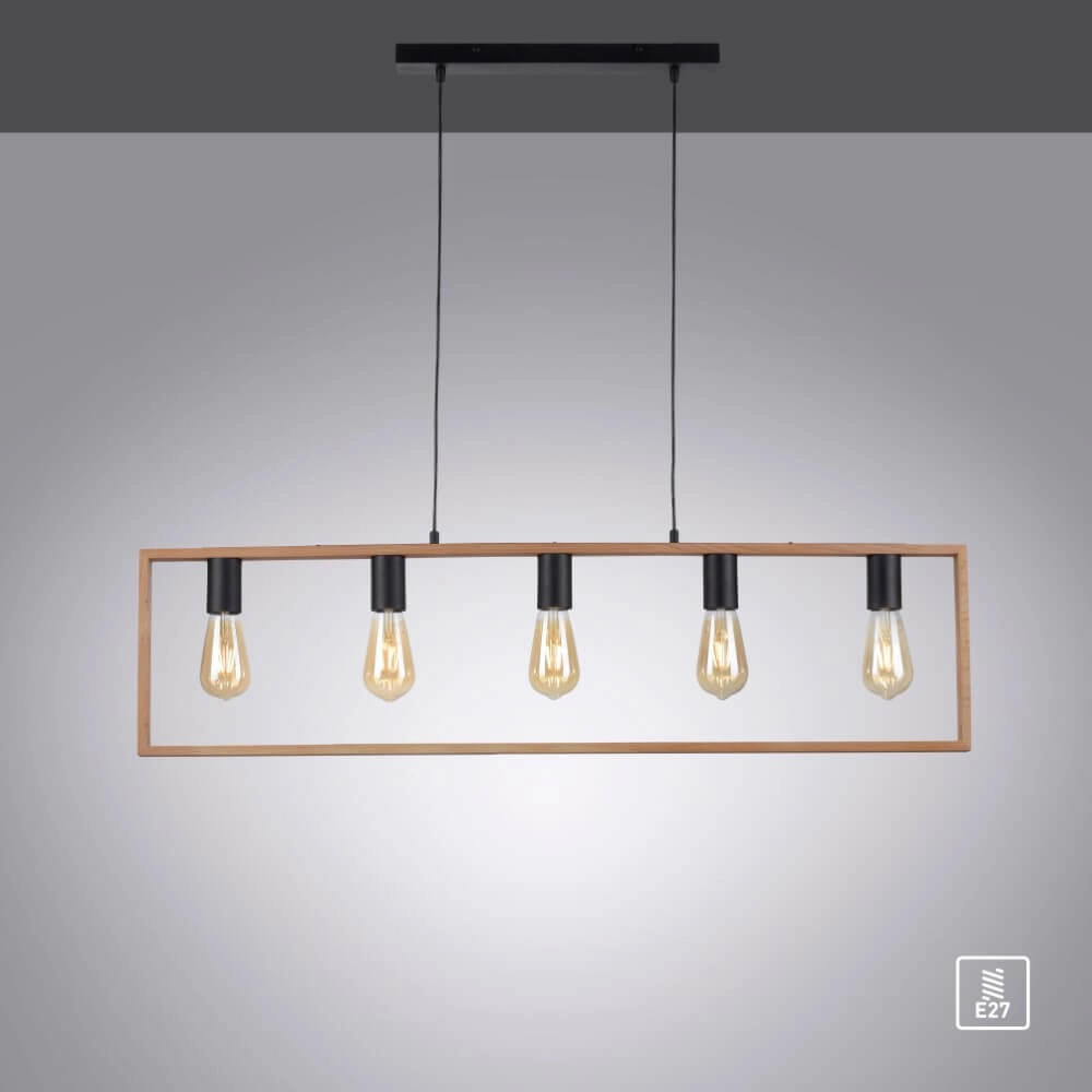 Landelijke hanglamp Franky 5-lichts Just Light 4043689966447