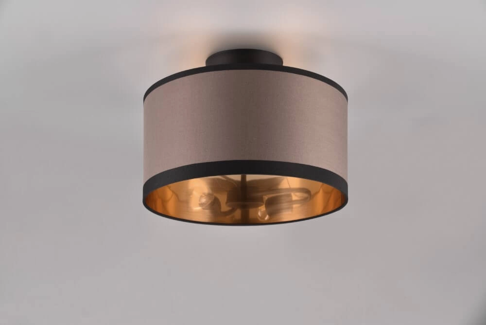 Plafondlamp Davos taupe Trio 4017807574357
