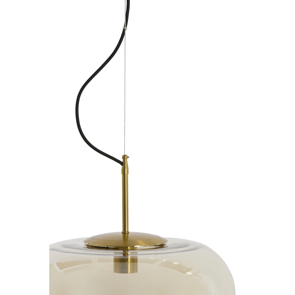Ø 45cm hanglamp Misty met amber glas Light & Living 8717807645670