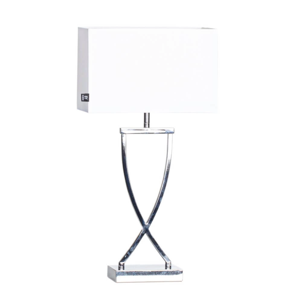 Tafellamp Omega chroom wit 52cm