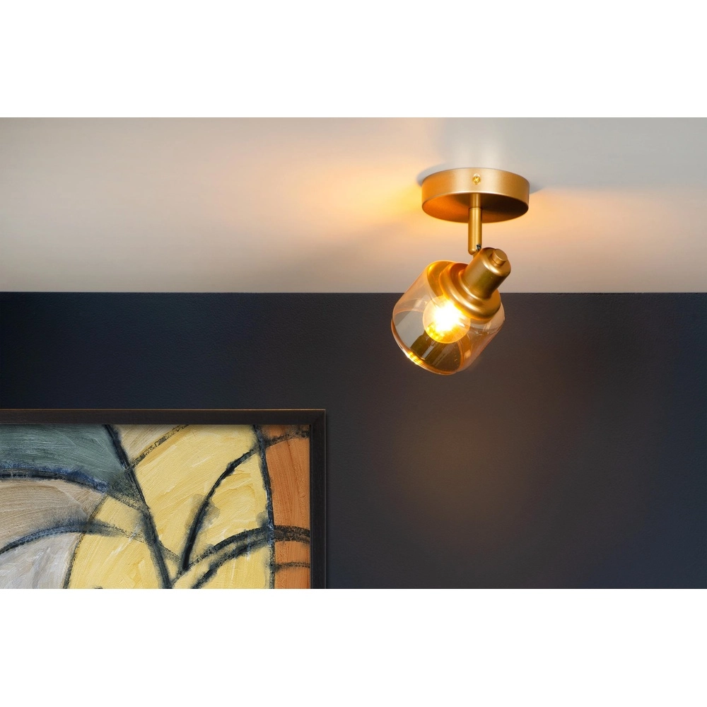 Plafondlamp Bjorn enkel goud Lucide 5411212771209