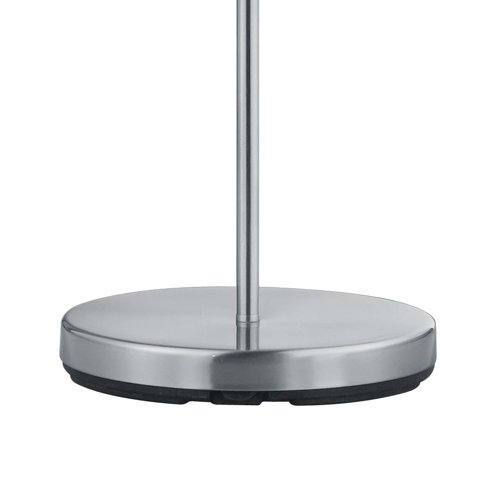 Design vloerlamp Series 4611 mat chroom met witte lampenkap Trio 4017807276121