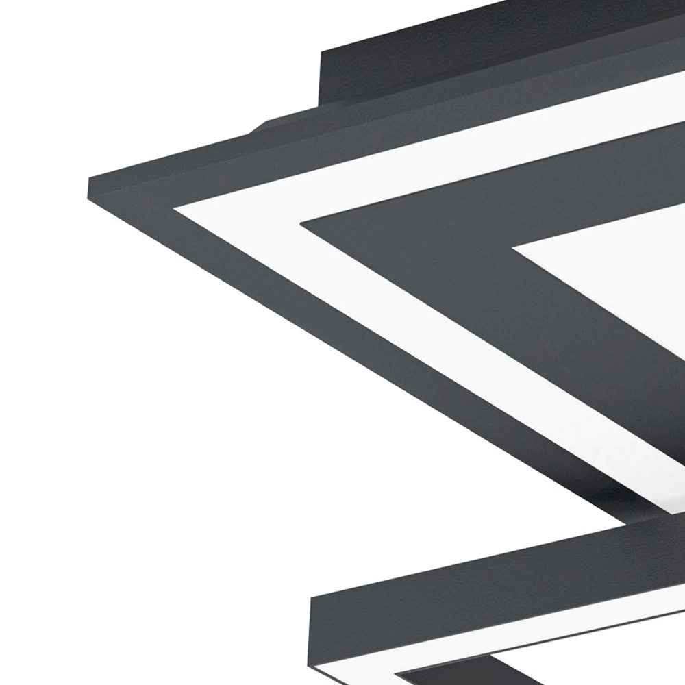 Plafondlamp Zigbee Savatarila-Z 45x45cm zwart Eglo 9008606221691