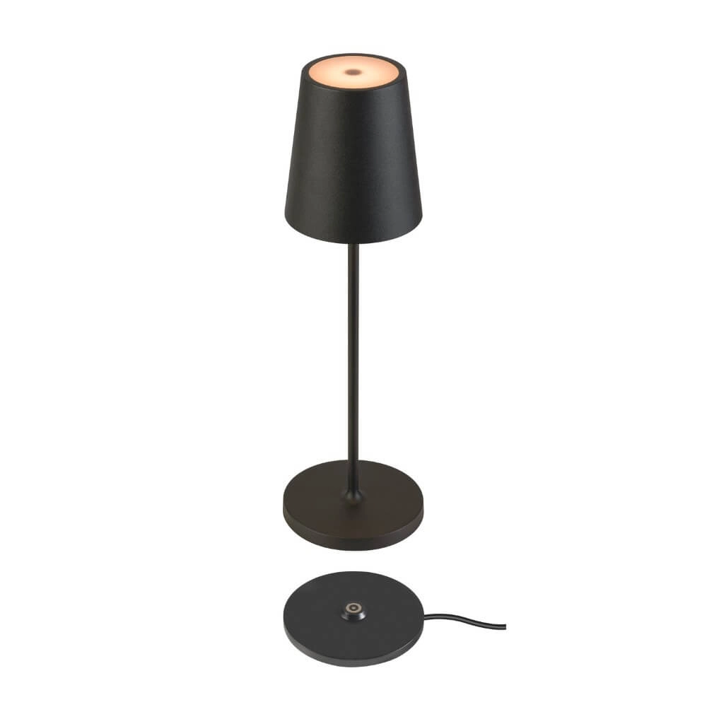 Buiten tafellamp Vinolina Two zwart - oplaadbaar SLV 4024163288323