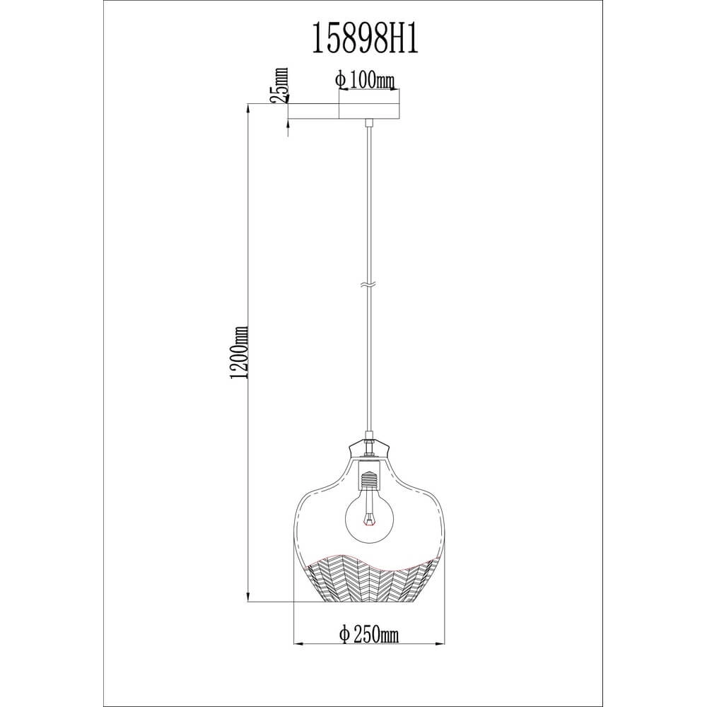 Hanglamp Jessica met gekleurd glas Ø 26cm Globo 9007371481118