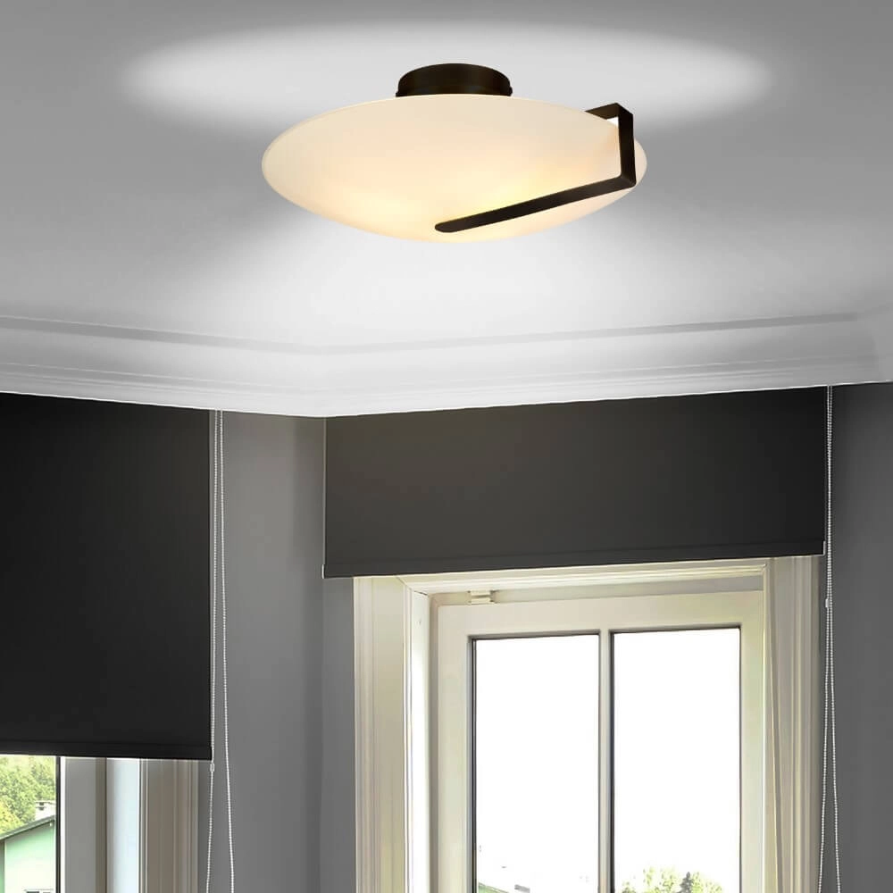 Plafondlamp Sundial zwart Searchlight 5053423274751