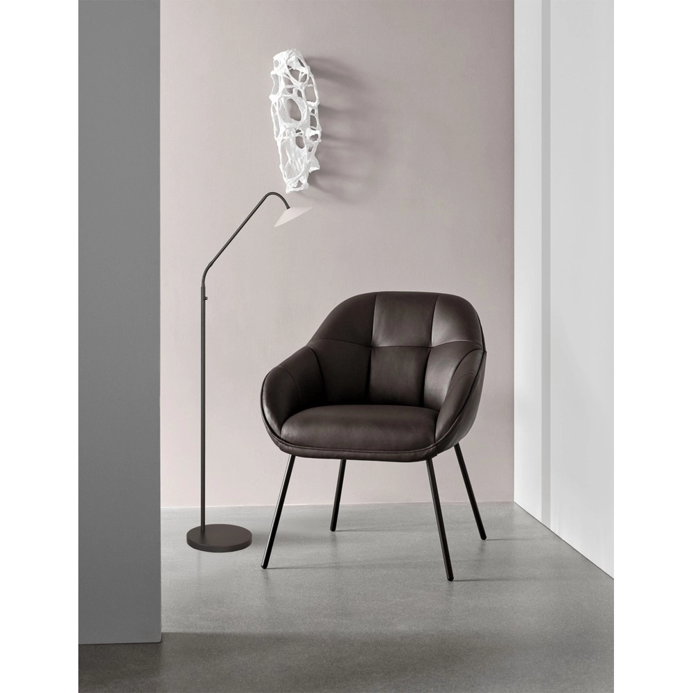 Staande leeslamp Ceppo zwart met wit Masterlight 8718121348025