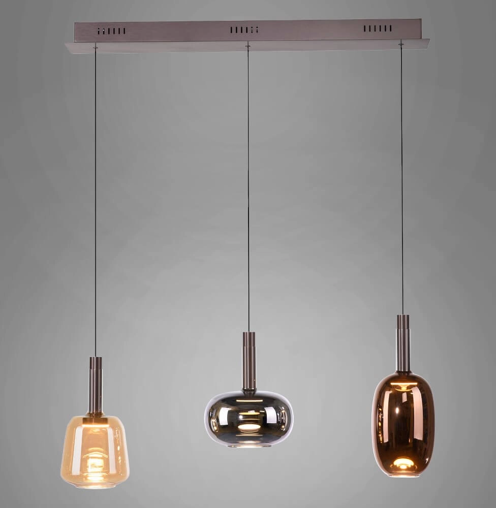 Vrolijke hanglamp Irides 3-lichts recht Paul Neuhaus 4012248383667
