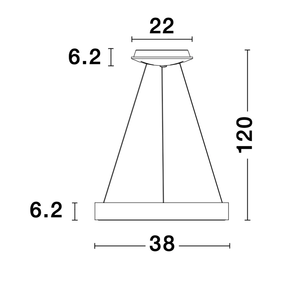 Hanglamp Rando Thin zilvergrijs Ø 38cm Lyora 5212017420183