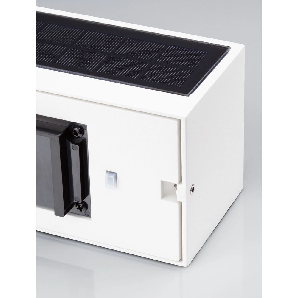 Solar wandlamp Brown wit met hout Lyora 5212017449467