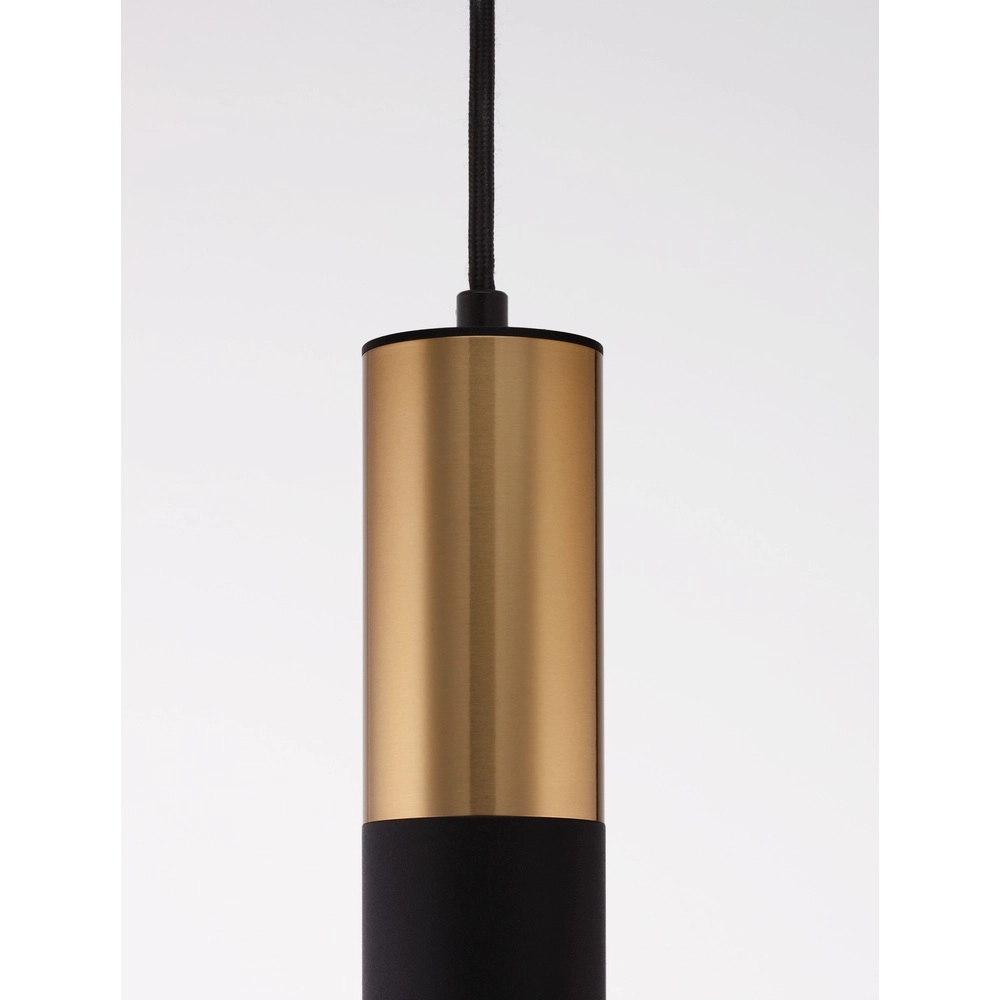 Hanglamp Pongo M enkel 30cm goud met zwart Lyora 5212017430342