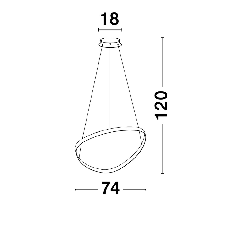 Design hanglamp Aries zwart Ø 74cm Lyora 5212017419842
