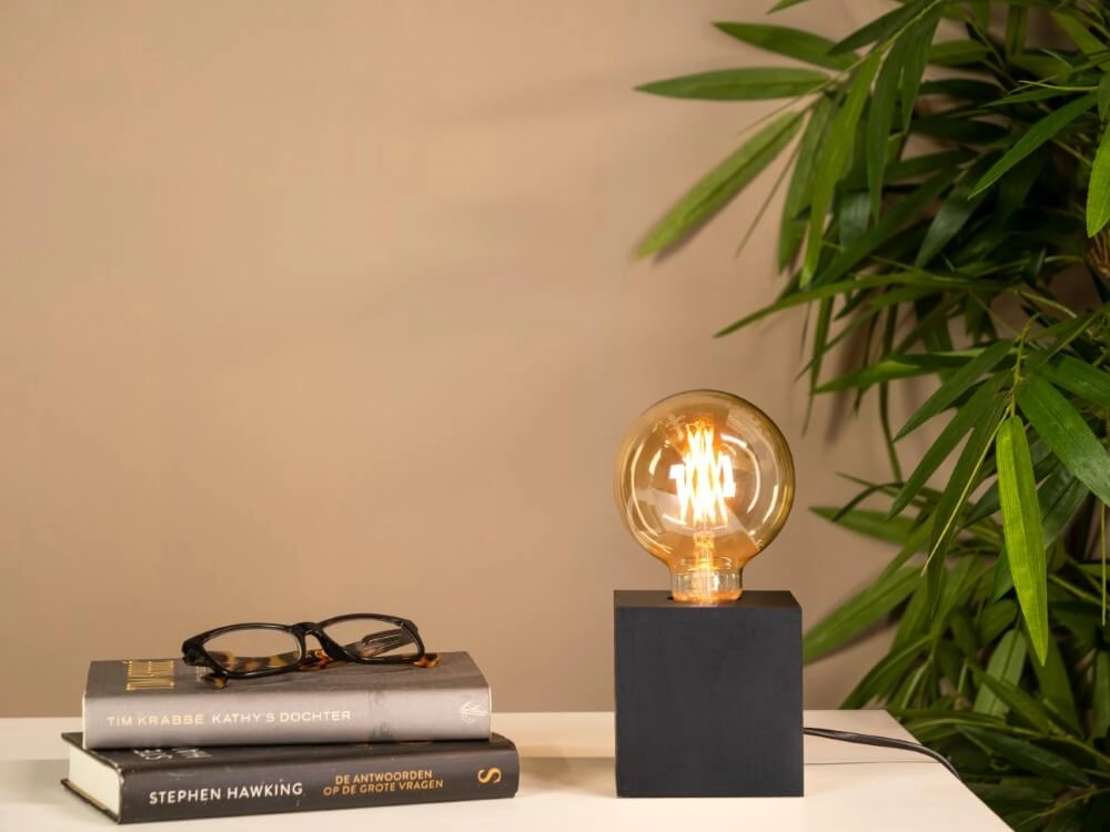 Tafellamp Prestwick 2 Donker hout Eglo 9002759437343