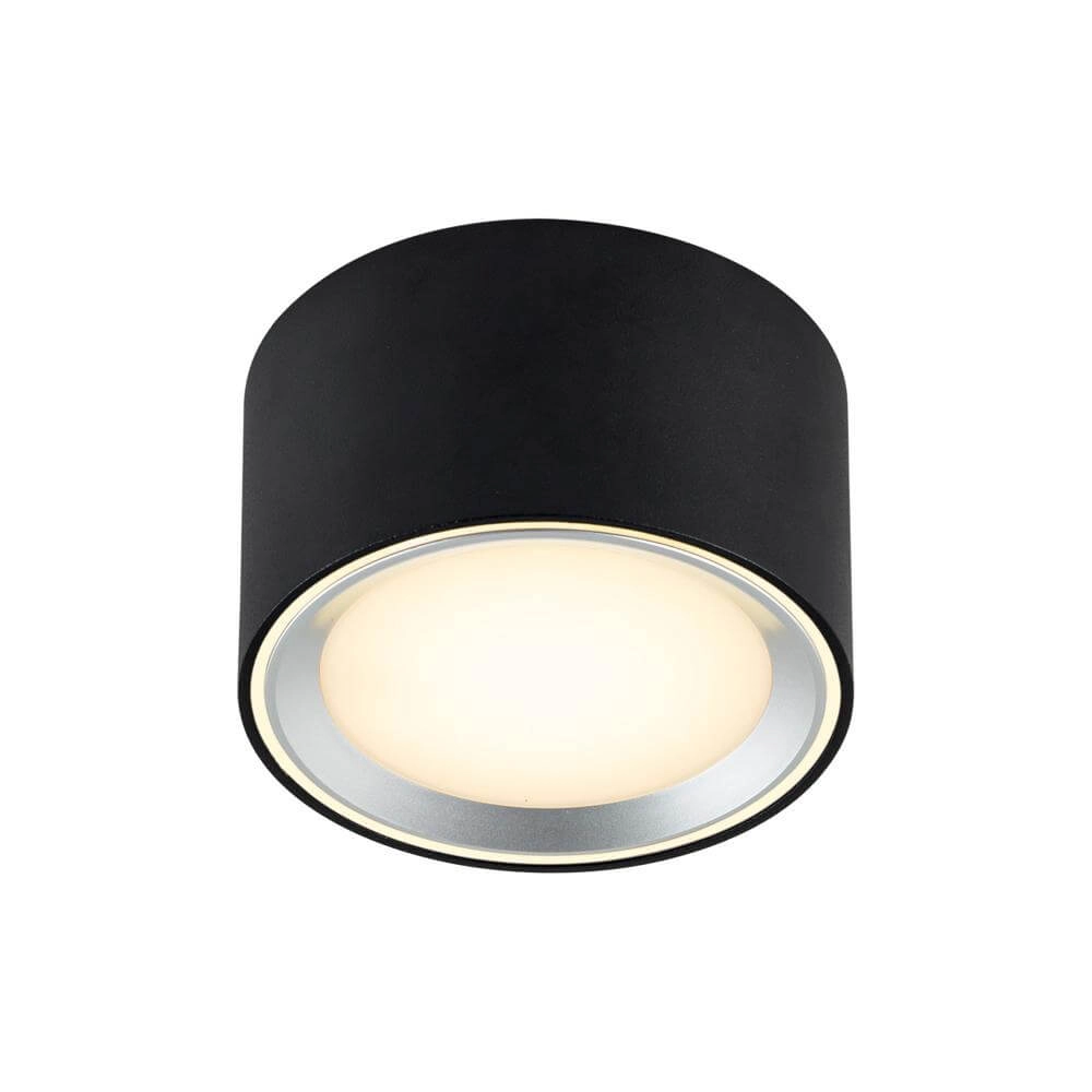 Zwarte spot Fallon 6cm x Ø 10cm