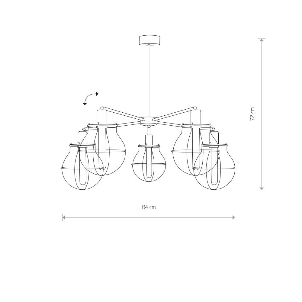 Draad hanglamp Manufacture 5-lichts Lyora 5903139973892