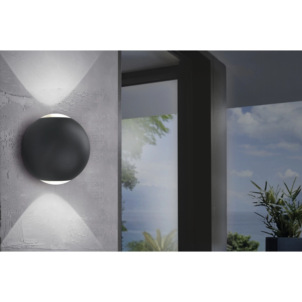 Strakke wandlamp Abugo zwart Eglo 9002759755478