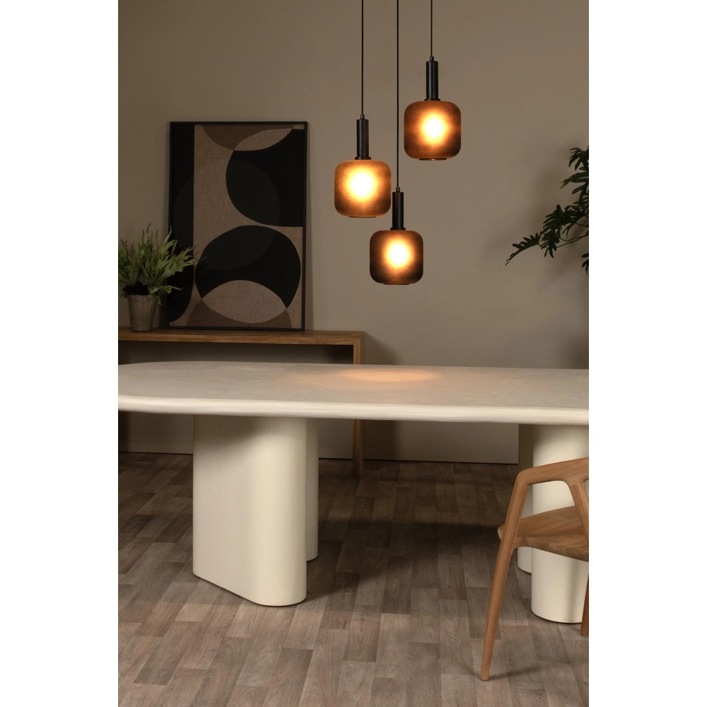 Zwarte hanglamp Eloise 3-lichts rond Lucide 5411212452467