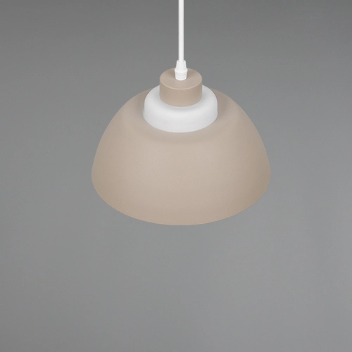 Design hanglamp Tilos zand bruin Ø 23cm Trio 4017807690088