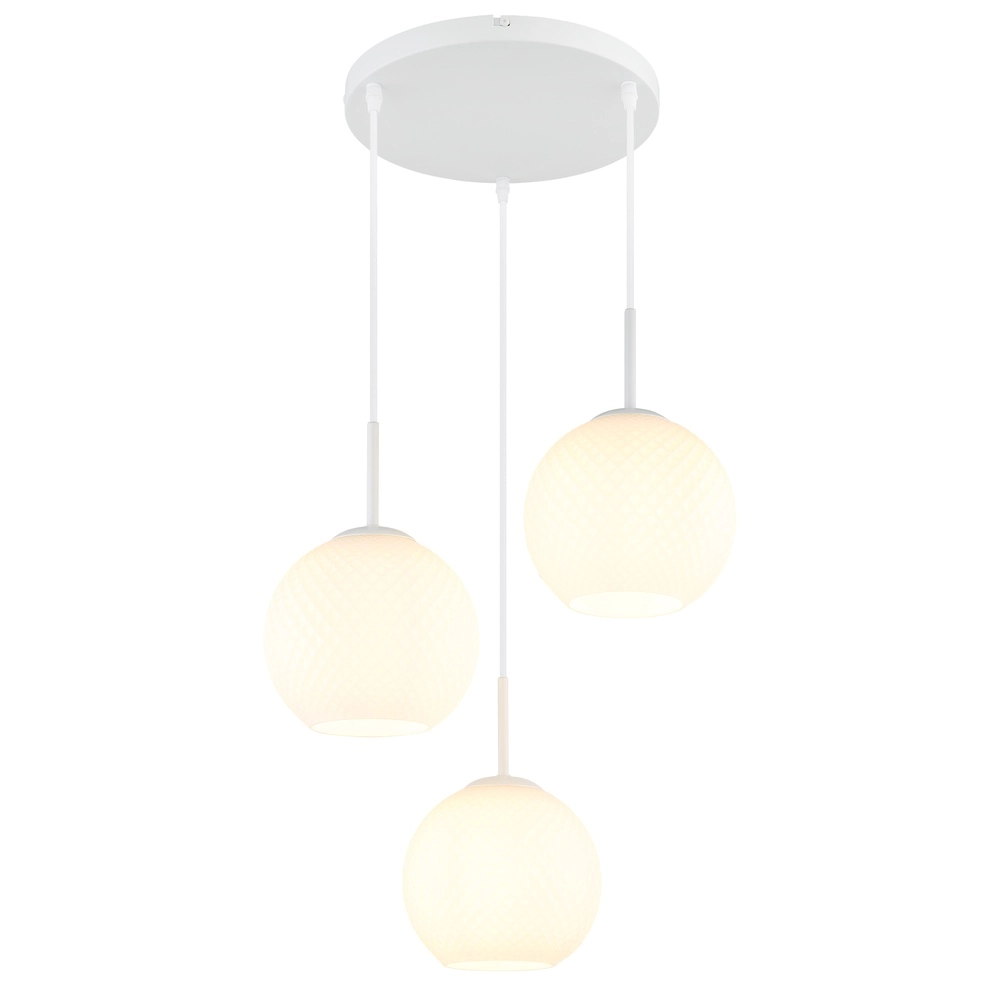 Witte hanglamp Andre 3-lichts design